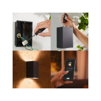 Produktbild för Philips Hue White and Color Ambiance Resonate - vägglampa - LED x 2 - 8 W - 2000-6500 K - svart