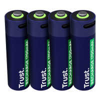 Produktbild för Trust batteri - USB-C - med batteri - 4 x AA-typ