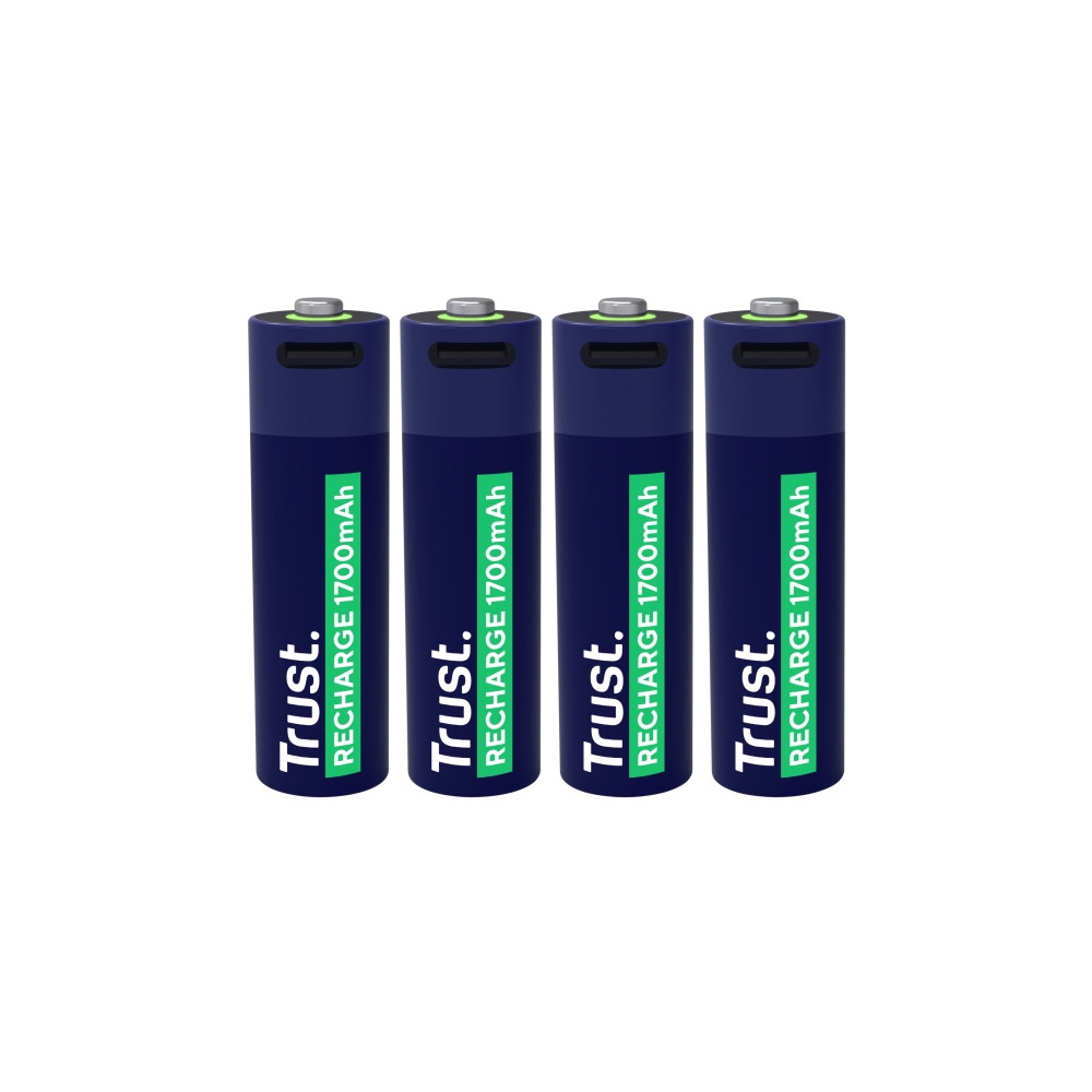 Produktbild för Trust batteri - USB-C - med batteri - 4 x AA-typ