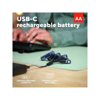 Produktbild för Trust batteri - USB-C - med batteri - 4 x AA-typ