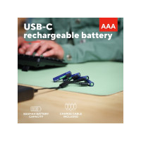 Produktbild för Trust batteri - USB-C - med batteri - 4 x AAA