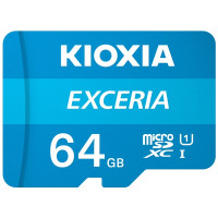 Produktbild för KIOXIA EXCERIA - flash-minneskort - 64 GB - mikroSDXC UHS-I