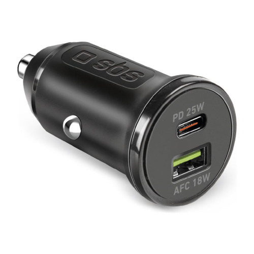 SBS SBS strömadapter för bil - 24 pin USB-C, USB - 25 Watt