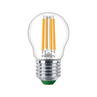 Produktbild för Philips - LED-glödlampa med filament - form: P45 - klar finish - E27 - 2.3 W - varmt vitt ljus - 2700 K