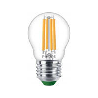 Produktbild för Philips - LED-glödlampa med filament - form: P45 - klar finish - E27 - 2.3 W - varmt vitt ljus - 2700 K