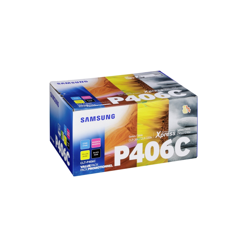 Produktbild för HP CLT-P406C - 4-pack - svart, gul, cyan, magenta - original - tonerkassett (SU375A)