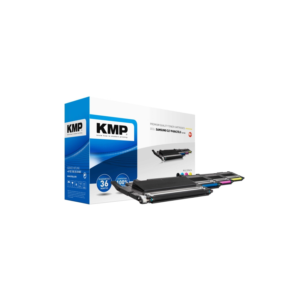 Produktbild för HP CLT-P406C - 4-pack - svart, gul, cyan, magenta - original - tonerkassett (SU375A)