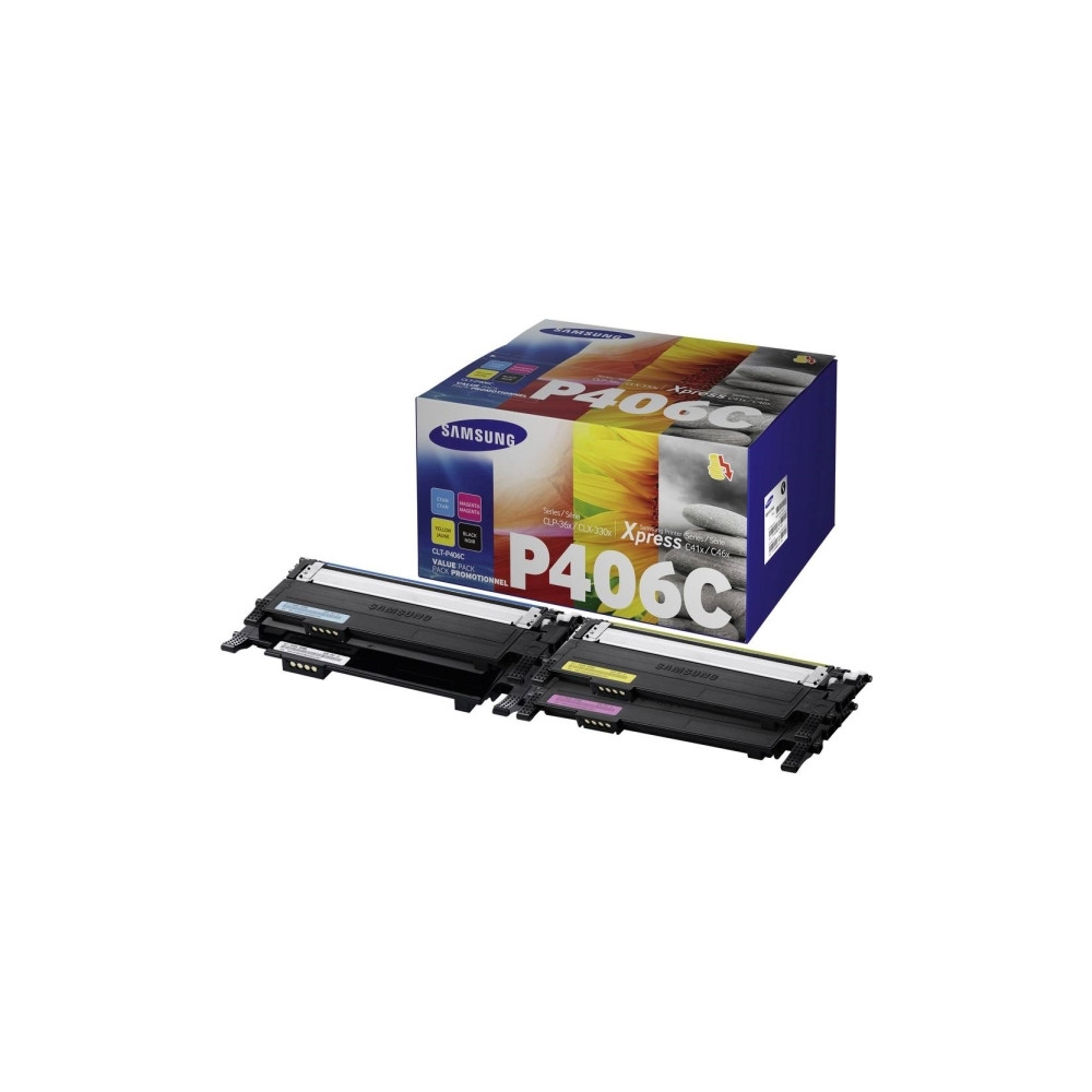 Produktbild för HP CLT-P406C - 4-pack - svart, gul, cyan, magenta - original - tonerkassett (SU375A)