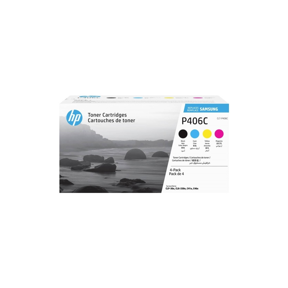 Produktbild för HP CLT-P406C - 4-pack - svart, gul, cyan, magenta - original - tonerkassett (SU375A)