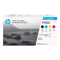 Produktbild för HP CLT-P406C - 4-pack - svart, gul, cyan, magenta - original - tonerkassett (SU375A)