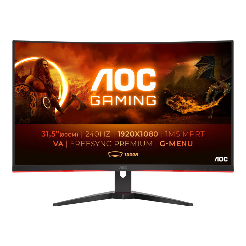 AOC Gaming C32G2ZE/BK - LED-skärm - böjd - Full HD (1080p) - 32" - Bildskärmar & Tillbehör