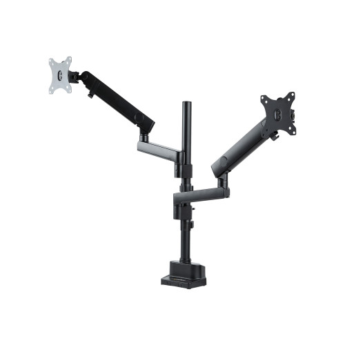 StarTech.com StarTech.com Desk Mount Dual Monitor Arm, Full Motion Monitor Mount for 2x VESA Displays up to 32" (up to 17lb/8kg), Ergonomic Vertical Stackable Arms, Articulating, Height Adjustable - Pole Mount, C-Clamp/Grommet (ARMDUALPIVOT) monteringssats - dubbel ar