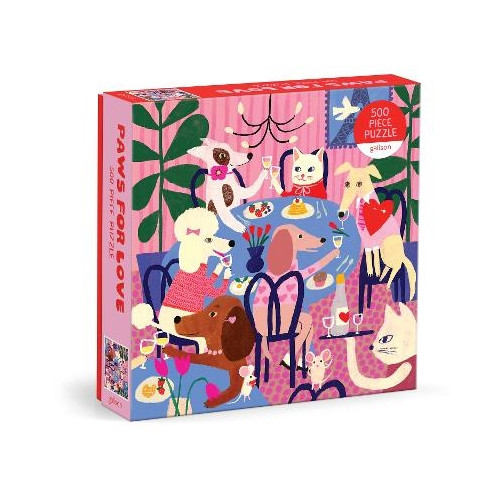 Galison Paws For Love 500 Piece Puzzle