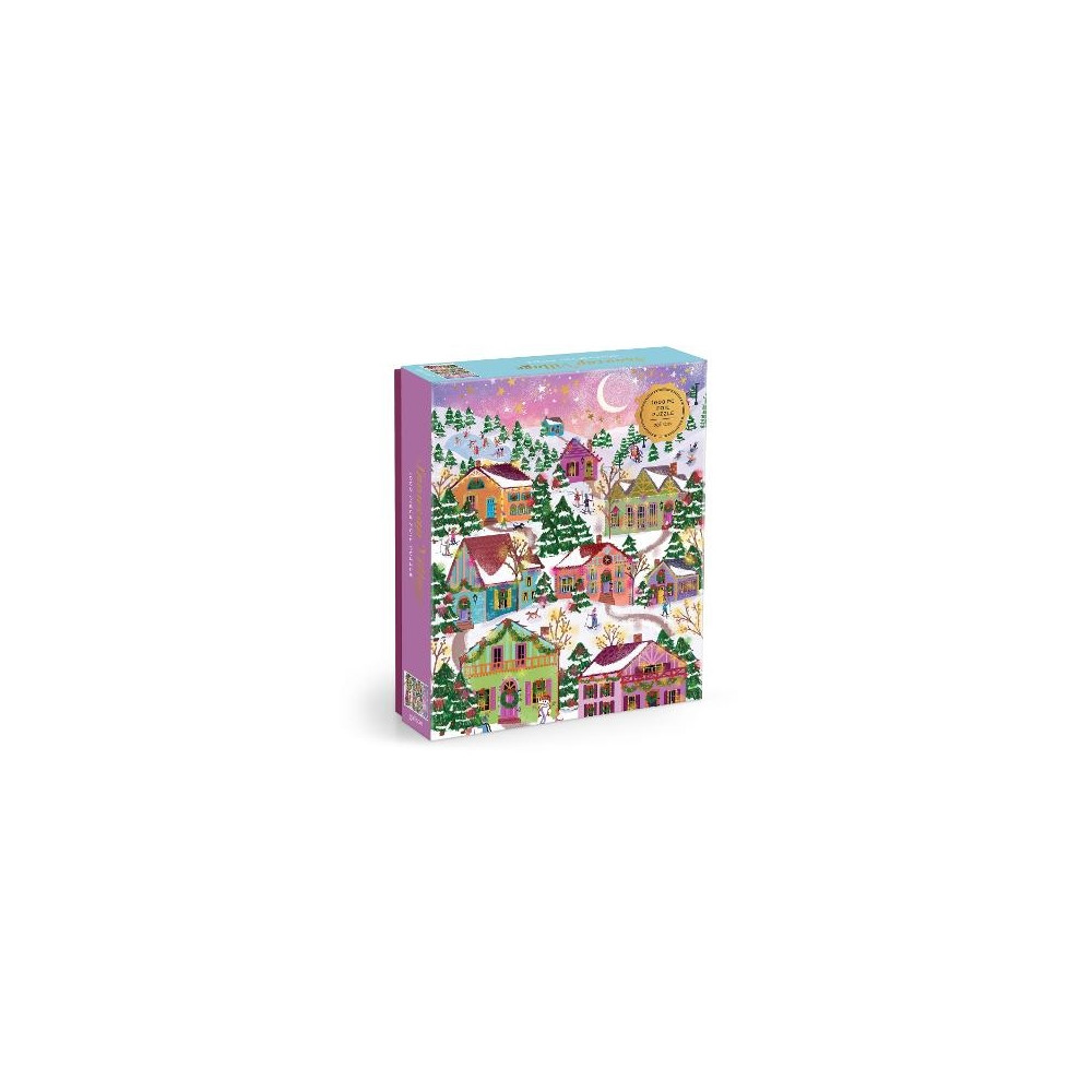Produktbild för Joy Laforme Snowcap Village 1000 Piece Foil Puzzle