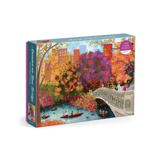 Galison Joy Laforme Autumn on Bow Bridge 1000 Piece Puzzle