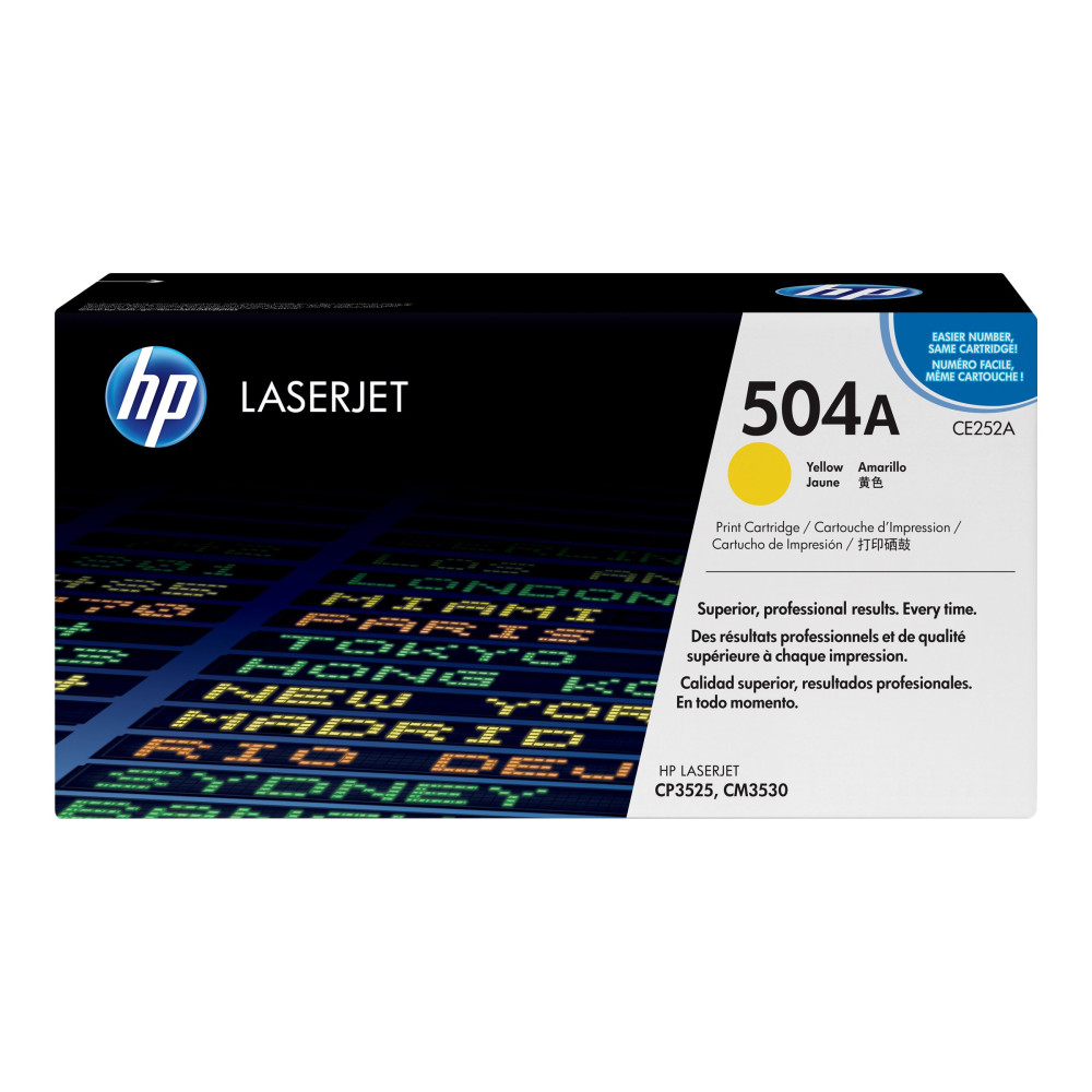 Produktbild för HP 504A - gul - original - LaserJet - tonerkassett (CE252A)