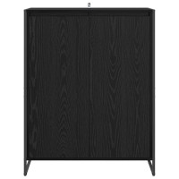 Produktbild för Skoskåp med lagring Svart Ek 79 x 36 x 100 cm Konstruerat trä