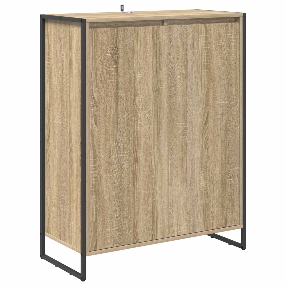 Produktbild för Skoskåp med lagring Sonoma 79 x 36 x 100 cm Konstruerat trä