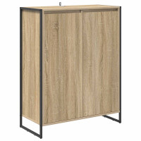 Produktbild för Skoskåp med lagring Sonoma 79 x 36 x 100 cm Konstruerat trä