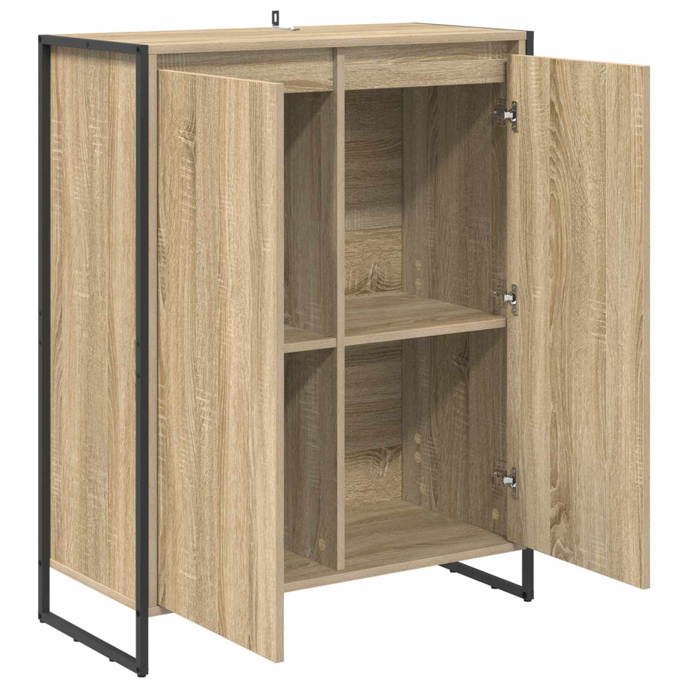 Produktbild för Skoskåp med lagring Sonoma 79 x 36 x 100 cm Konstruerat trä