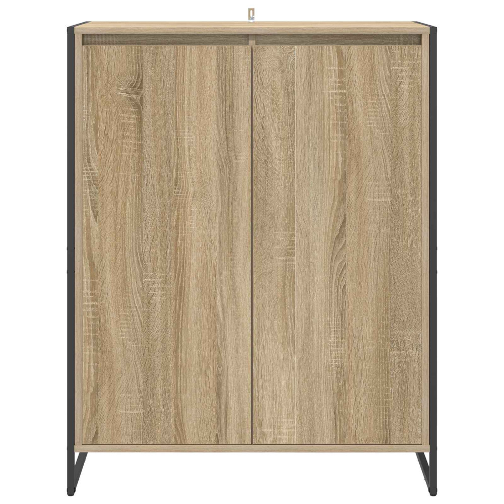 Produktbild för Skoskåp med lagring Sonoma 79 x 36 x 100 cm Konstruerat trä