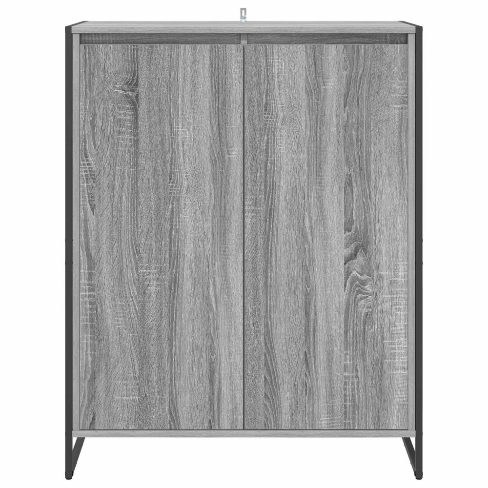 Produktbild för Skoskåp med lagring Grå Sonoma 79 x 36 x 100 cm Konstruerat trä