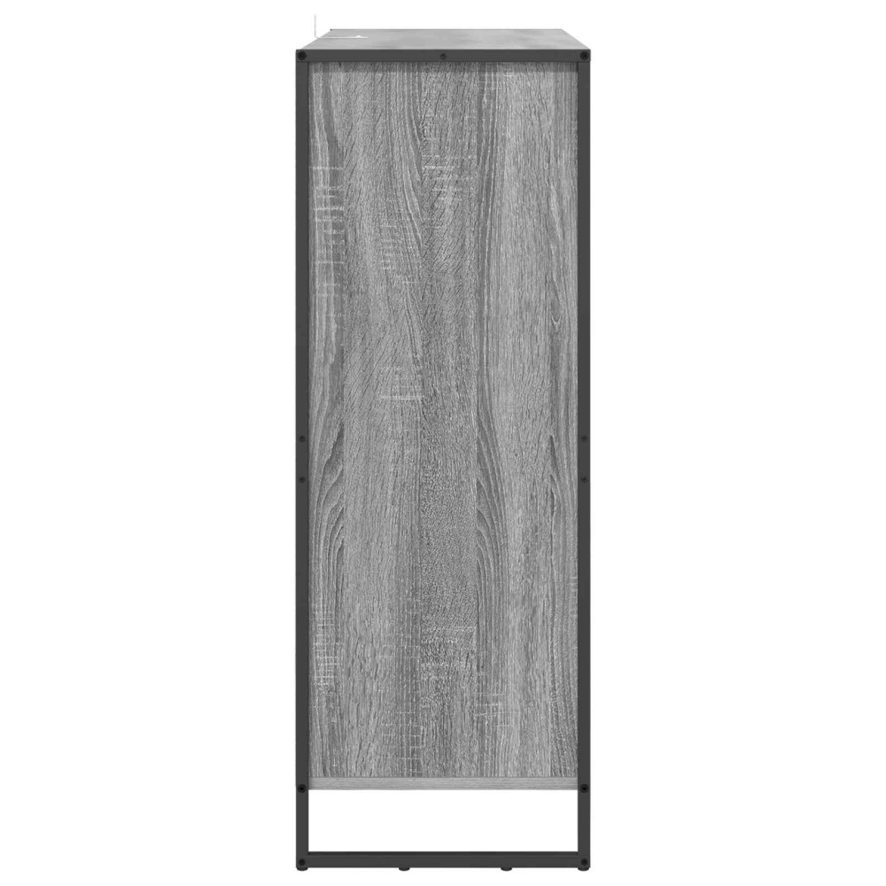 Produktbild för Skoskåp med lagring Grå Sonoma 79 x 36 x 100 cm Konstruerat trä