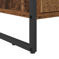 Produktbild för Skoskåp med dörr Gammalt trä 79 x 36 x 100 cm Konstruerat trä