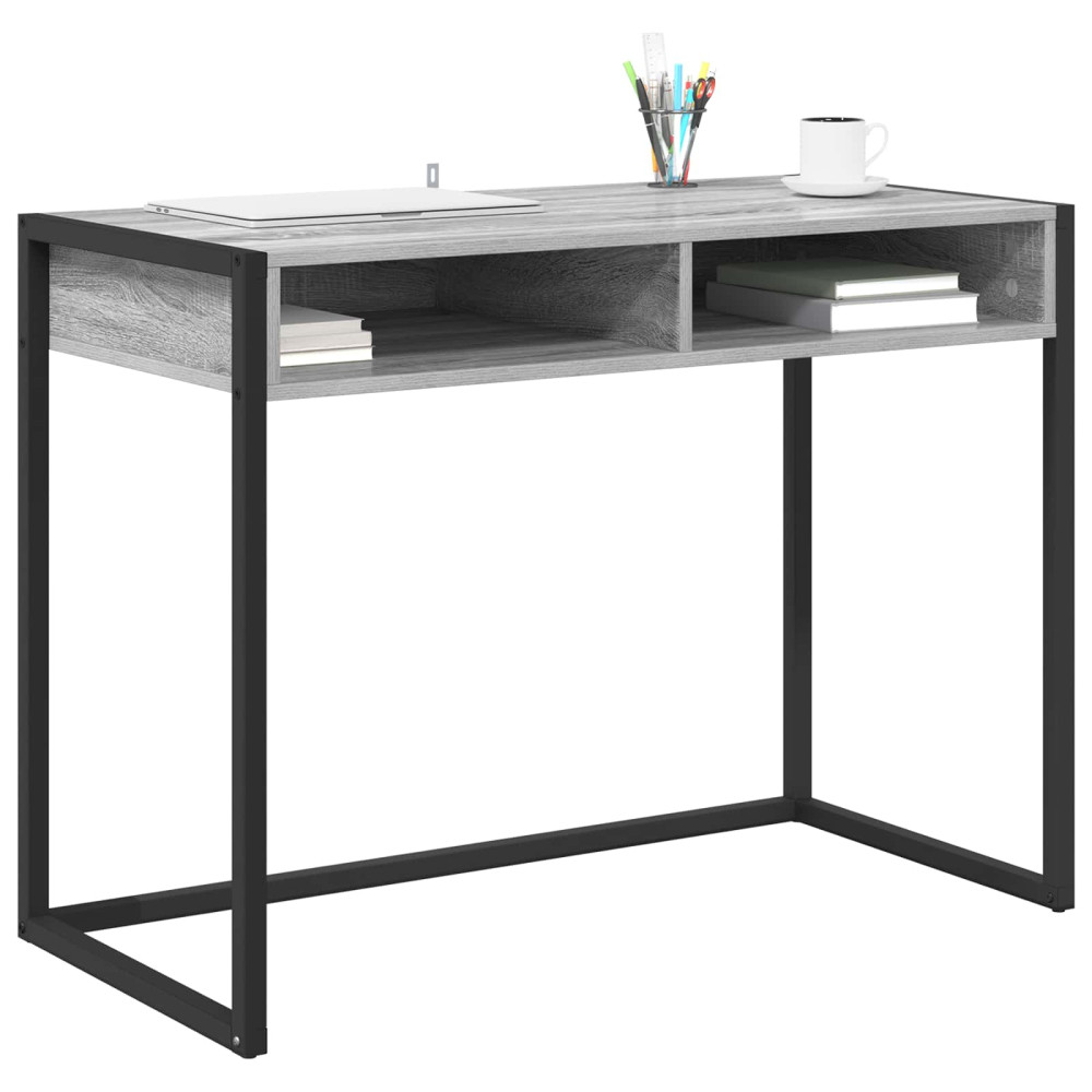 Produktbild för Skrivbord Grå Sonoma 100 x 50 x 75 cm Konstruerat trä
