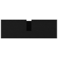Produktbild för Badrumsskåp med dörr Svart Ek 90 x 30 x 60 cm Konstruerat trä