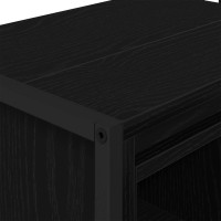 Produktbild för Badrumsskåp med dörr Svart Ek 90 x 30 x 60 cm Konstruerat trä