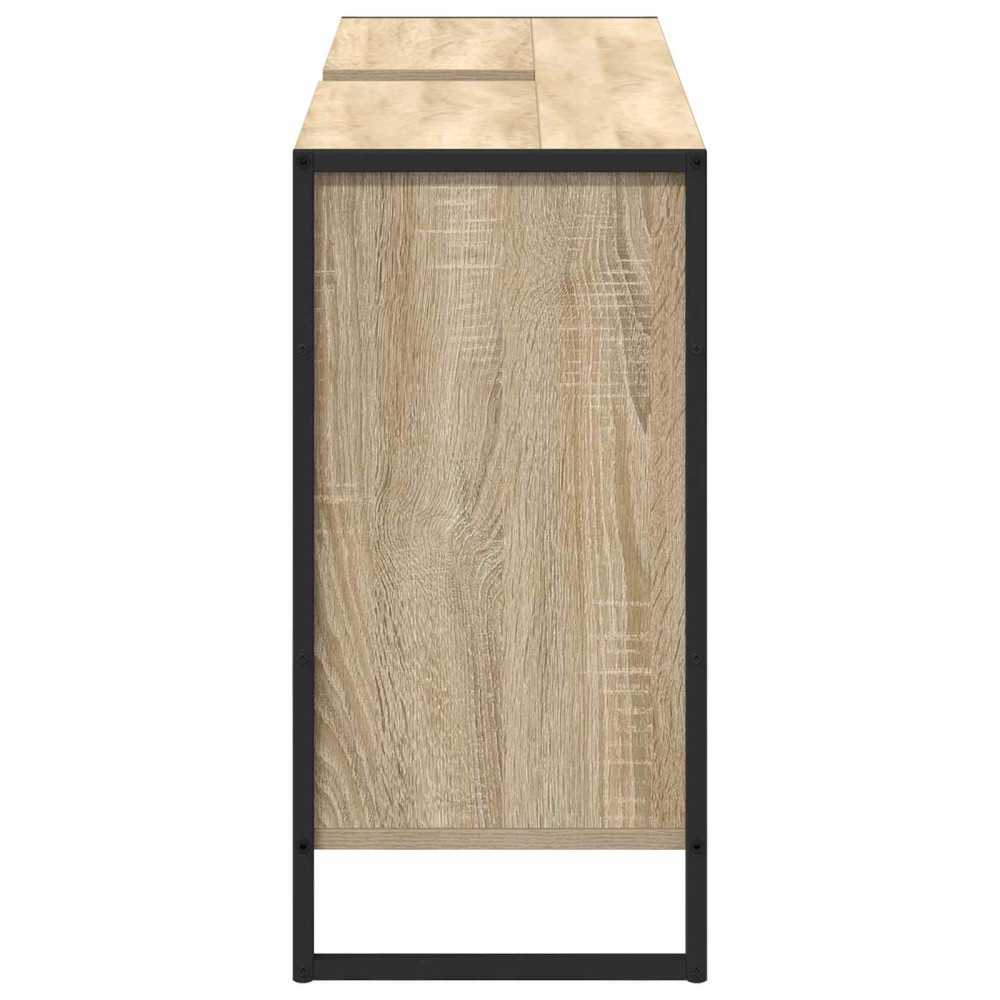 Produktbild för Badrumsskåp med lagring Sonoma 90 x 30 x 60 cm Konstruerat trä