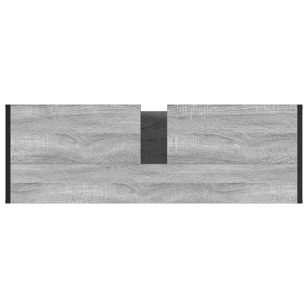 Produktbild för Badrumsskåp med dörr Grå Sonoma 90 x 30 x 60 cm Konstruerat trä