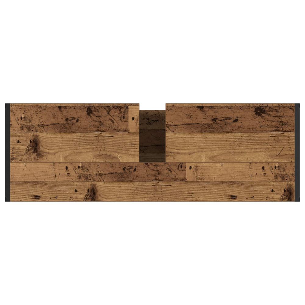 Produktbild för Badrumsskåp Gammalt trä 90 x 30 x 60 cm Konstruerat trä