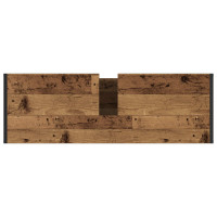 Produktbild för Badrumsskåp Gammalt trä 90 x 30 x 60 cm Konstruerat trä