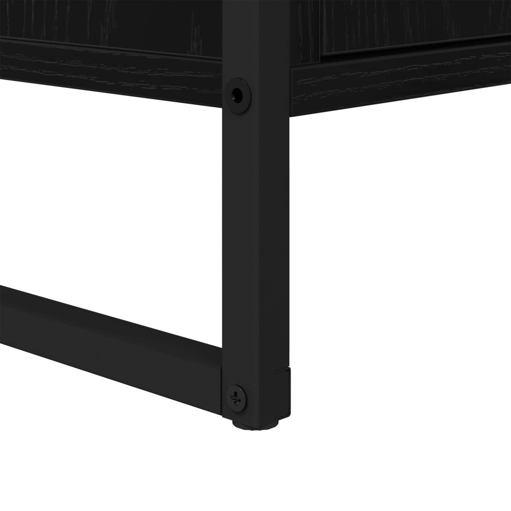Produktbild för Badrumsskåp med dörr Svart Ek 60 x 30 x 60 cm Konstruerat trä