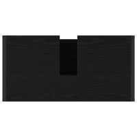 Produktbild för Badrumsskåp med dörr Svart Ek 60 x 30 x 60 cm Konstruerat trä
