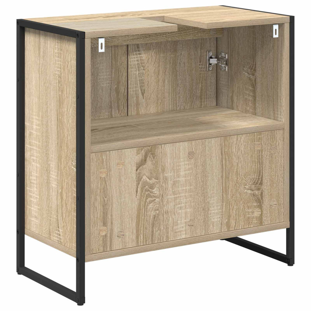 Produktbild för Badrumsskåp med lagring Sonoma 60 x 30 x 60 cm Konstruerat trä