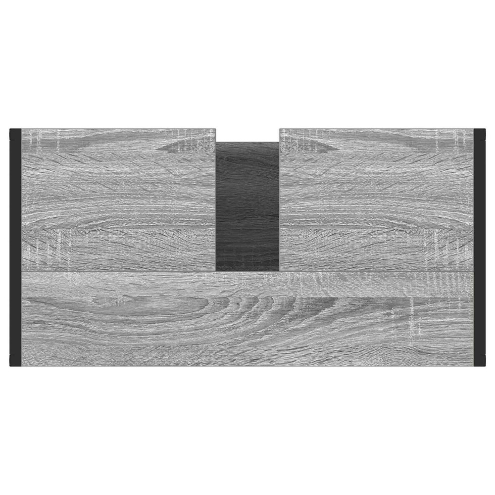 Produktbild för Badrumsskåp med dörr Grå Sonoma 60 x 30 x 60 cm Konstruerat trä