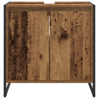 Produktbild för Badrumsskåp Gammalt trä 60 x 30 x 60 cm Konstruerat trä