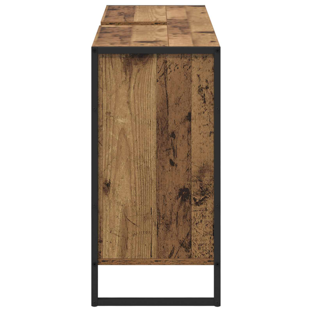Produktbild för Badrumsskåp Gammalt trä 60 x 30 x 60 cm Konstruerat trä
