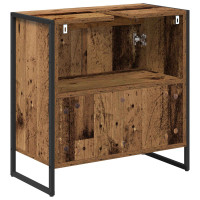 Produktbild för Badrumsskåp Gammalt trä 60 x 30 x 60 cm Konstruerat trä