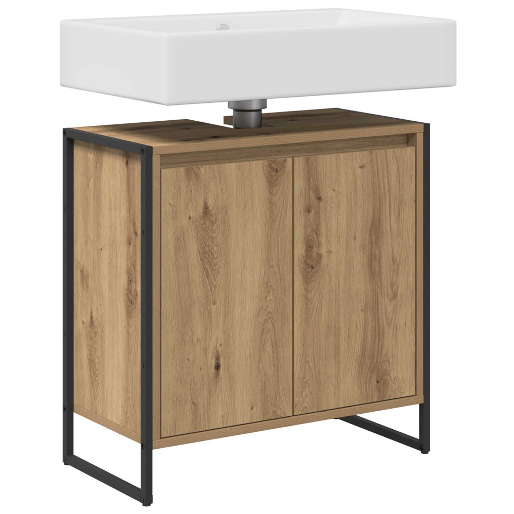 Produktbild för Badrumsskåp med dörr Artisan Ek 60 x 30 x 60 cm Konstruerat trä