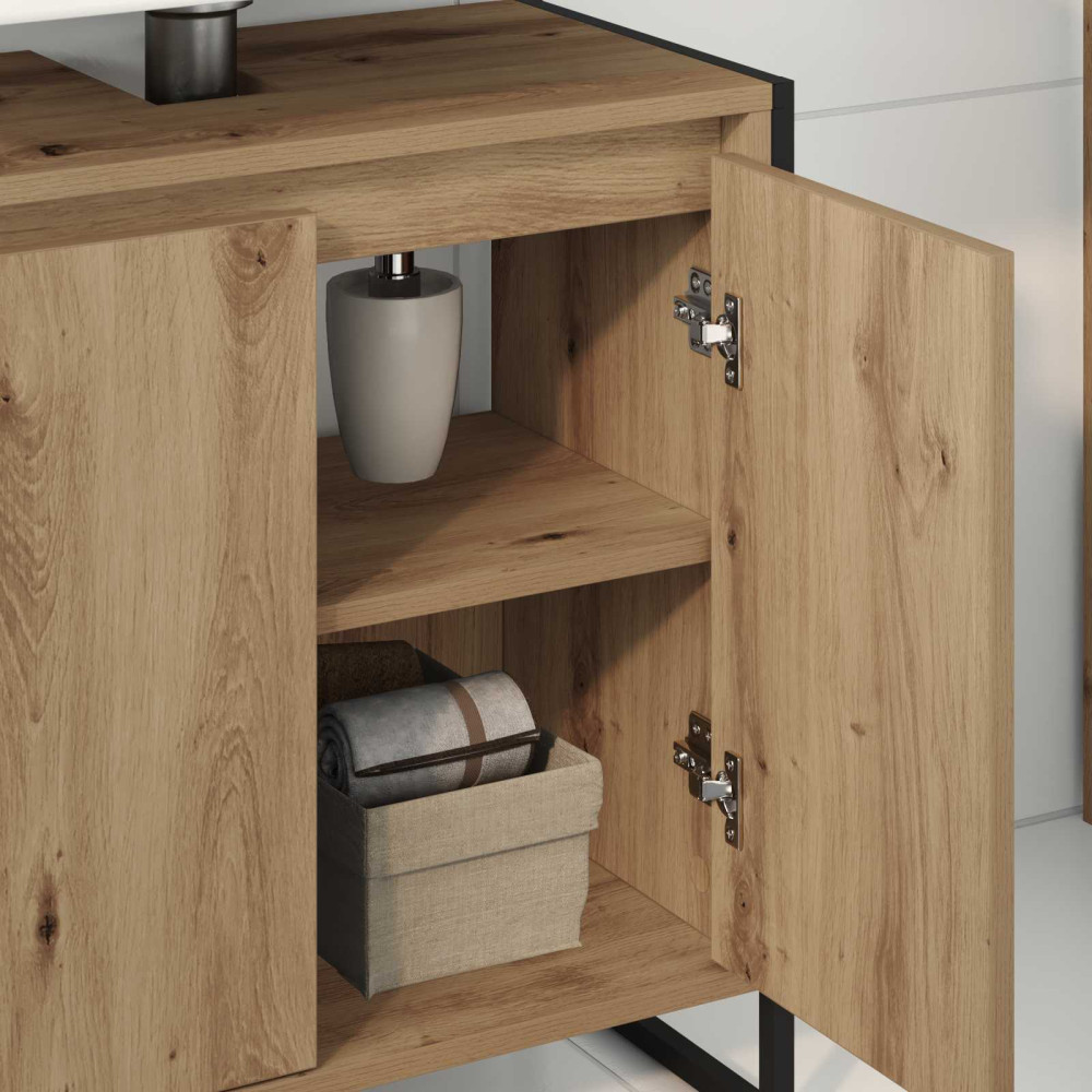 Produktbild för Badrumsskåp med dörr Artisan Ek 60 x 30 x 60 cm Konstruerat trä