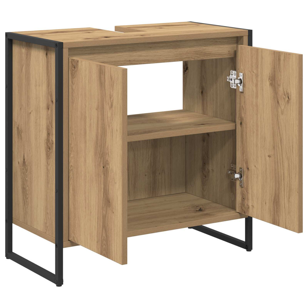 Produktbild för Badrumsskåp med dörr Artisan Ek 60 x 30 x 60 cm Konstruerat trä