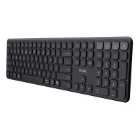 Produktbild för Trust Vaiya - tangentbord - fleranvändarenhet full size - QWERTY - amerikansk - svart Inmatningsenhet