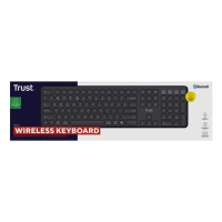 Produktbild för Trust Vaiya - tangentbord - fleranvändarenhet full size - QWERTY - amerikansk - svart Inmatningsenhet