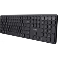 Produktbild för Trust Vaiya - tangentbord - fleranvändarenhet full size - QWERTY - amerikansk - svart Inmatningsenhet