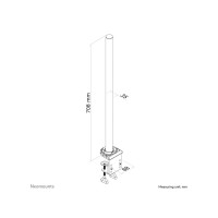 Produktbild för Neomounts FPMA-D935POLE monteringskomponent - för LCD-display - silver