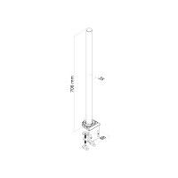 Produktbild för Neomounts FPMA-D935POLE monteringskomponent - för LCD-display - silver